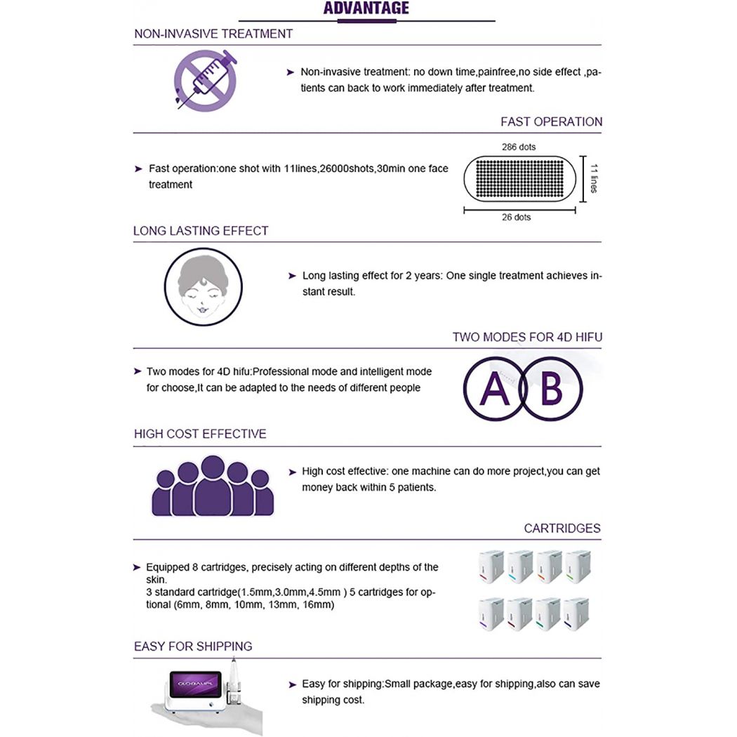 Portable Type Wrinkle Removal Face Lifting Machine